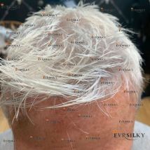 UltraThin Skin 0.02mm 80%Density Silicon Transparent Pu White Grey 1B80 550# Natural Hairline Men Toupee Human Hair Prosthesis