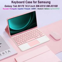 Für samsung galaxy tab s9 fe 10,9 zoll fall, abnehmbare tastatur abdeckung für samsung tab s9 fe SM-X510/x516b