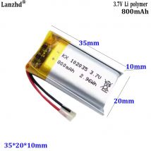 Batteria al litio polimerica da 3,7 V 102035 800 mAh Per batterie dashcam con penna per la lettura dei punti del dispositivo di bellezza Bluetooth