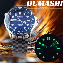 Uhr Mann Neue Blau Weiß Keramik Lünette Männer Luxus Mechanische Uhr NH35 Automatische Armband Zubehör 007 Saphir Uhr