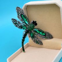 Neue blaue Libelle Vogel Frau Brosche Pin Anhänger Strass Kristall Geschenke