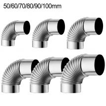 1 pz 90 gradi canna fumaria gomito tubo camino fodera curva in acciaio inox multi canna fumaria stufa tubo scaldabagno a gas tubo di scarico prese d'aria