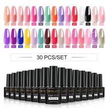 Moskany 20/30pcs UV-Gel Nagellack Set semi permanente Nägel Lack Lack Nail Art Lacke Basis Dec klack Kit einweichen