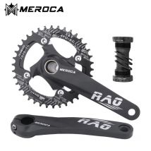 MEROCA Guarnitura Della Bicicletta 170 millimetri Forgiatura Manovella Stretta Denti Larghi 104BCD Corona 32/34/36/38T Ruota A Catena Per MTB guarnitura bici