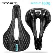 RYET Siodełko rowerowe z nadrukiem 3D Carbon 140mm 142mm Super lekkie siodełka szosowe MTB Racing EVA Poduszka siedziska rowerowego Część siedziska rowerowego