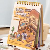 1 stil 20 Teile/beutel Traum Stadt Geschichte Serie Landschaftsbau Aufkleber Buch DIY Handbuch Kreative Material Dekoration Aufkleber