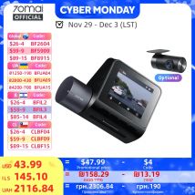 New 70mai Dash Cam A410 1440P 2.5K Image F1.55 Dual-Channel Supported GPS Night Vision 24H Parking Upgraded Ver. of 70mai A400