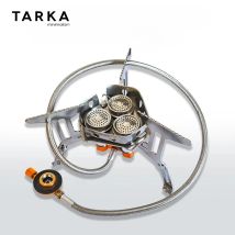 TARKA Outdoor Gas Stove Camping Gas Burenr, 5800w Strong Fire Furnace Folding Stove, Picnic Kitchen Cookware Hiking Supplies