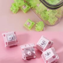 Chilkey-interruptores de teclado mecánico silencioso, 35 Uds., interruptores lubricados de montaje PCB de 5 pines con carcasa POM, vástago UPE para teclas MX