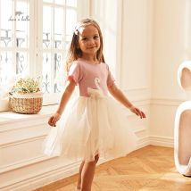 Dave Bella Mädchenkleid, neues Baby-Prinzessinnenkleid, Netzspitze, süß, edel, modisch, Sommer, Outdoor-Party, DB2235490