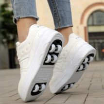 6-Rad-Rollschuhschuhe 2-in-1 abnehmbare Rollschuhschuhe zum Skaten und Parkour-Sneaker mit Rollen Schuhe mit Rollen
