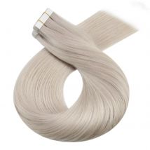 Moresoo Tape in Hair Extensions Balayage Remy Real Human Hair for Women Invisible Seamless PU Skin Weft Straight Hair Tape ins