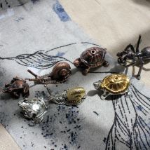 Creative Metal Animal Incense Burner Small Alloying Ant Turtle Frog Snail Stick Incense Holder Home Decoration Teahouse Ornament