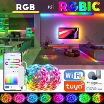 Dream color LED-Streifen Lichter mit Musik synchron isation 20m WiFi Tuya LED-Leuchten arbeiten mit Alexa 5V USB RGB Farbwechsel Umgebungs licht