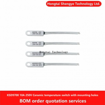 KSD9700 Keramik-Temperatursensorschalter mit Loch 40/50/60/80/95/100/125/130/150C-240 Grad Normalerweise geschlossen 10 A 250 V
