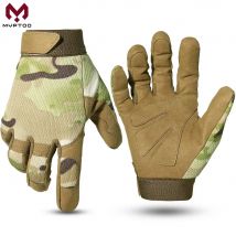 Camo Taktische Handschuhe Anti-skid Fahrrad Airsoft Motorrad Schießen Jagd Paintball Arbeit Fahrrad Ausrüstung Nicht-slip Volle Finger Männer