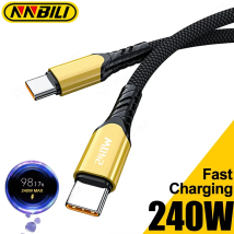 NNBILI 240W USB C To C Cable Power Wire QC4.0 For iPhone 15 16 MacBook Samsung  Type-C PD Cable 48V5A Fast Charging USB C Cable