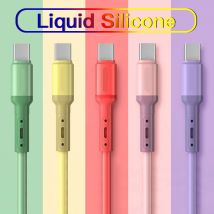 Szybkie ładowanie Kabel USB C TYP C Płynny miękki silikonowy przewód do transmisji danych dla Huawei Xiaomi 1/1.5/2M Telefon komórkowy USB-C Przewód ładowarki