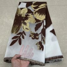 2025High Quality African Nigerian Lace Fabric Embroidery Tulle Pure Wedding Party Dress Guipure SequinsFor Sewing Beads 5yards