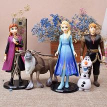 Herocross Disney Frozen 2 Elsa Anna Olaf Figuren Modell Prinzessin Elsa Mädchen Puppe Spielzeug Set Bevorzugtes Geschenk für Kinder Geschenke