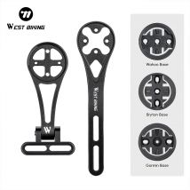 WEST BIKING Supporto per computer da bicicletta Estendi manubrio integrato/Staffa regolabile per tachimetro Wahoo/Bryton/XOSS/Garmin