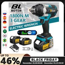 1800N.M moment obrotowy bezszczotkowy elektryczny klucz udarowy bezprzewodowy klucz elektryczny 1/2 cala dla Makita 18V akumulatorowe wkrętaki narzędzia