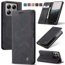 Flip Wallet Case for Xiaomi 14T/Xiaomi 14T Pro, Leather Magnetic Folio Cover with Card Holder, Kickstand - TPU Shockproof Case