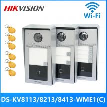 HIKVISION 1-4 pulsanti DS-KV8113/8213/8413-WME1(C) Campanello IP, campanello WiFi, citofono, videocitofono, impermeabile, sblocco scheda IC