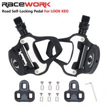 RACEWORK Rennrad Pedal Fahrrad Selbstsichernde Pedale Radfahren Lager Stollen Klick Für LOOK KEO System Mit Verriegelungsplatte