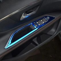 Für Peugeot 3008 5008 GT 2017-2023 LHD Auto Styling Zubehör Edelstahl Fensterheber Schalter Bedienfeld Rahmen Abdeckung Trim