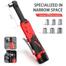 15cm Electric Ratchet 18V Cordless 90 Degree Right Angle Torque Lithium-Ion Auto Ratchet Repair Tool Set