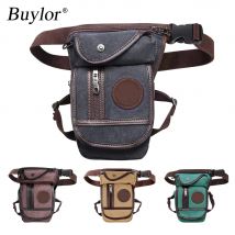 Buylor Drop Leg Bag Vintage Thigh Pack Fanny Motor Cycle Messenger Canvas/Nylon Cycle Shoulder Bag Riding Waist Pack
