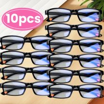 10 SZTUK Sportowe Okulary do Czytania dla Mężczyzn Kobiet Unisex Ultralekkie Okulary Korekcyjne na Starczowzroczność Soczewki Optyczne +1.0 ~+4.0