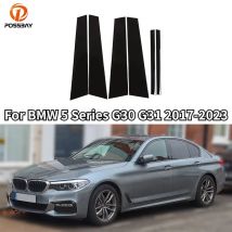 6 Stück Aut ofens ter rahmen Säulen pfosten verkleidung aufkleber für BMW 5er G30 G31 2020 2022 2011-2015 b c Säulen abdeckung Styling
