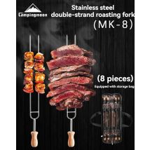 Campingmoon MK-8 camping edelstahl grill gabel mit zuckerwatte bbq stick geräuchertes feuer bbq hot dog bbq gabel