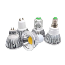 10pcs/Lot Dimmable 3W 5W GU10 MR16 E27 E14 GU5.3 COB LED Bulb AC85-265V Led Spotlights Warm/Natural/Cool White Lamp 110V 220V