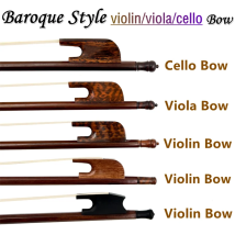 Top-Qualität Barock-Stil Blackwood Snakewood 4/4 Violine Viola Cello Bogen Geigenbogen, sibirisches Schachtelhalm Rosshaar, Violinteile