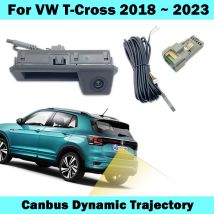 HICAMRUI Rückfahrkamera für VW Volkswagen T Cross T-Cross 2018–2023, dynamische Canbus-Trackkamera, Plug-and-Play ohne Codierung