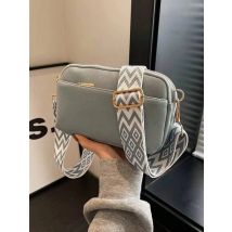 Einfache einfarbige Umhängetasche, modische PU-Umhängetasche, lässige Damenhandtasche mit Phon E-Geldbörse