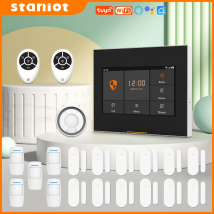 Staniot Versione WIFI Tuya Kit sistema di allarme di sicurezza domestica WiFi wireless intelligente compatibili con Alexa e Google Home