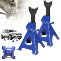 BRIEFNESS Supporti per assi per camion resistenti da 3 tonnellate - Telaio di supporto per martinetto in acciaio per strumenti di riparazione di emergenza per ascensore per veicoli RV/Garage,