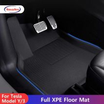 NovaAcc für Tesla-Fußmatten, Modell Y 2017–2024, Modell 3 2021 bis 2024, Hochland-Allwetter-Kofferraummatten, Bodenfutter, Autozubehör