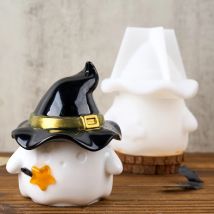 Hut Geist Lagerung Jar Silikon Form DIY Halloween Blumentopf Gips Harz Schmuck Lagerung Box Handwerk Casting Formen Wohnkultur