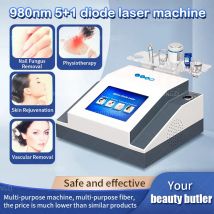 Il miglior 5 In 1 980 Laser a diodi per la rimozione dei vasi sanguigni fungo del chiodo 980nm Laser a diodi macchina per la rimozione vascolare rimuovere le vene del ragno