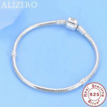 Berühmte Marke Original zertifiziertes 925er Sterlingsilber-Armband für Frauen, DIY-Charms, Perlen, Schlangen-Gliederkette, klassischer Handgelenkschmuck
