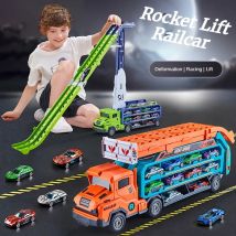 Wysokiej jakości metalowe autka, ciężarówki, zabawki, zestawy torów kolejowych, modele samochodów na torach, zabawki dla dzieci dla chłopców, miniaturowe metalowe wózki, zabawki dla niemowląt.