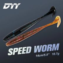 Dyy-weicher Silikon-Swimbait mit Paddels chwanz, Minnow Shad, künstlichen Ködern, Bass-Hecht-Angel köder, Speed-Wurm, 14cm, 10,7g, 6 Stück