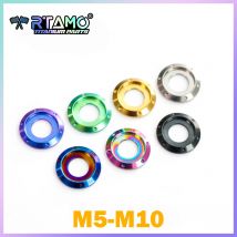 RTAMO Titan-Unterlegscheibe M5 M6 M8 M10 ausgefallene Stufendichtung für Fahrrad, Motorrad, Auto (1 Stück)