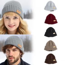 Männer Frauen Winter Gestrickte Beanie caps Mode Einstellbare größe pferdeschwanz frauen hut