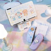 GeekShare Mikko Schutzhülle JoyCon Cover Daumengriffkappen Spielkartenbox für Nintendo Switch/OLED, süße Gedanken